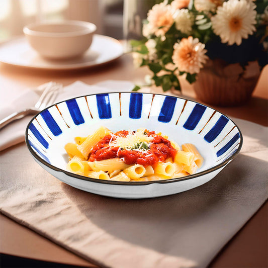 PLATO 19CM HONDO DISENO TIPO LAGRIMAS LH-3804