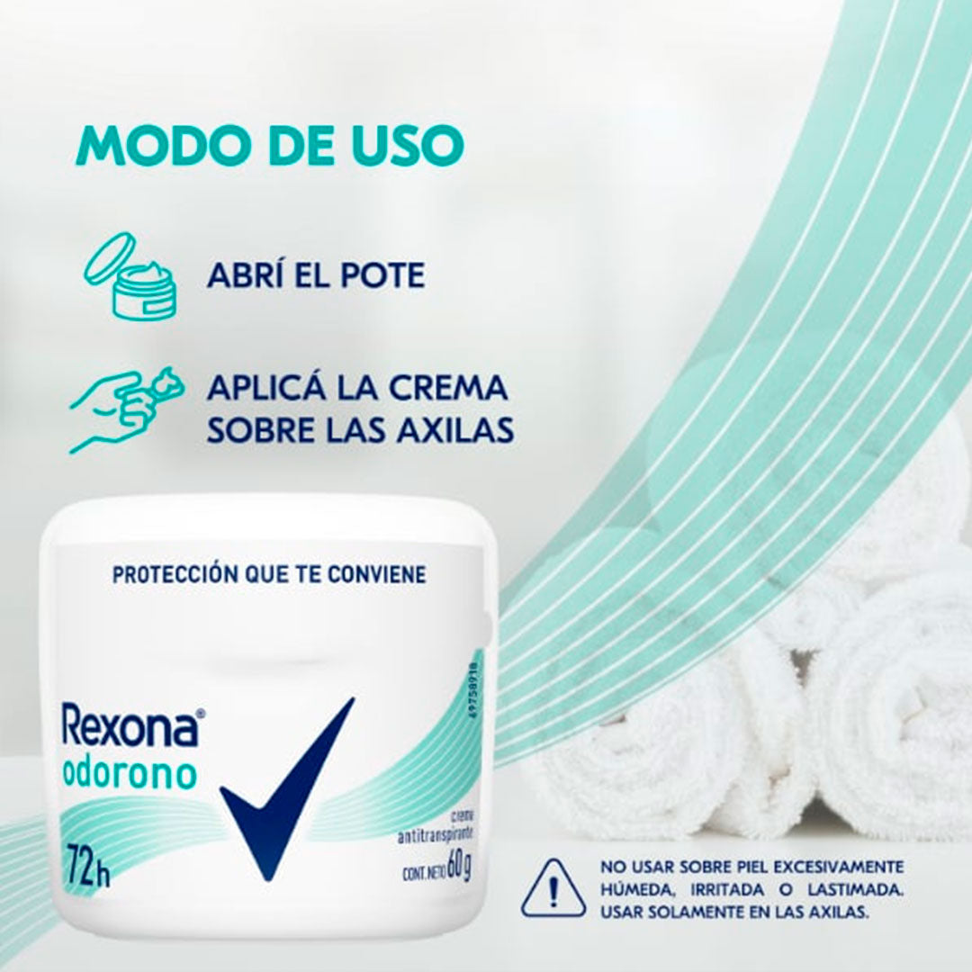 DESODORANTE EN CREMA REXONA ODORONO POTE 60G