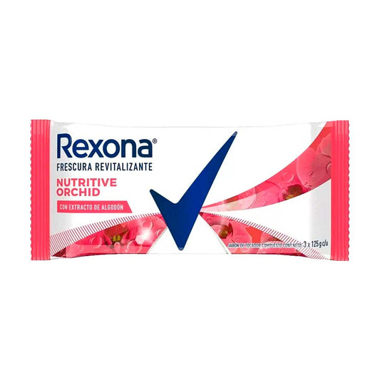 JABON DE TOCADOR REXONA NUTRITVE ORCHID PQ. 3 UN.