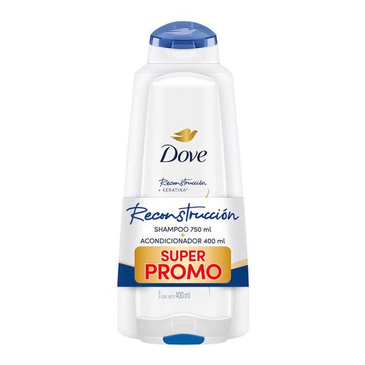 PACK DOVE RECONSTRUCCIÓN SHAMPOO750+ACOND.400