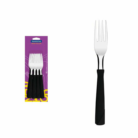 TENEDOR TRAMONTINA 12P NEWKOLOR NEGRO 23162/000 –