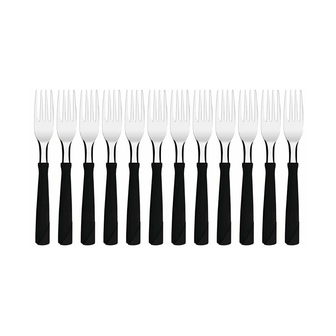 TENEDOR TRAMONTINA 12P NEWKOLOR NEGRO 23162/000 –