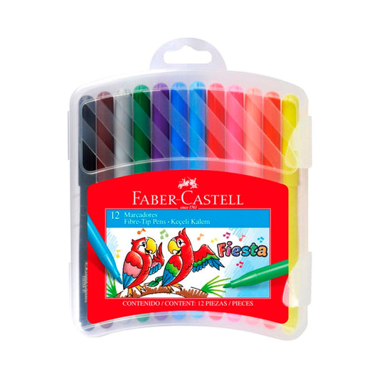 ESTUCHE MARCADORES FINOS FABER CASTELL X12 2970