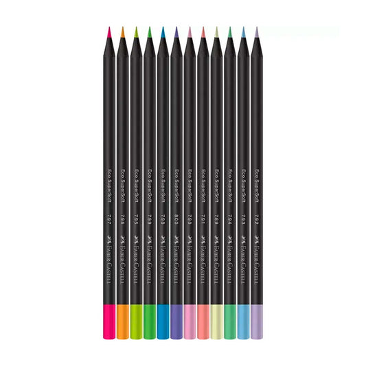 LAPICES SUPERSOFT X12 PASTEL Y NEON FABER CASTELL