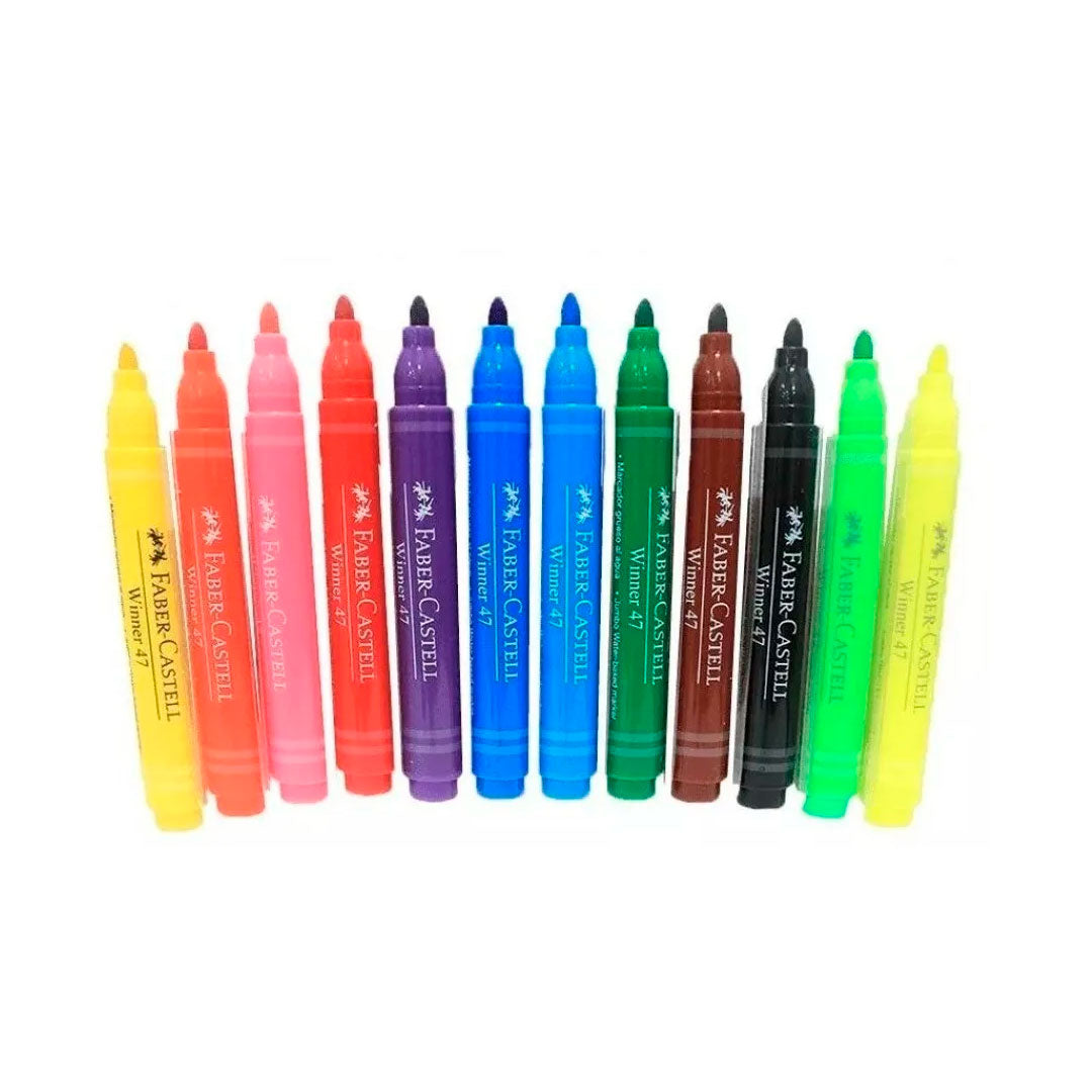 MARCADORES GRUESOS X12 FABER CASTELL 2920