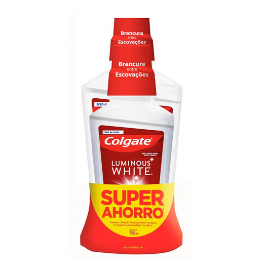 ENJUAGUE COLGATE LUMINOUS WHITE 500+250ML