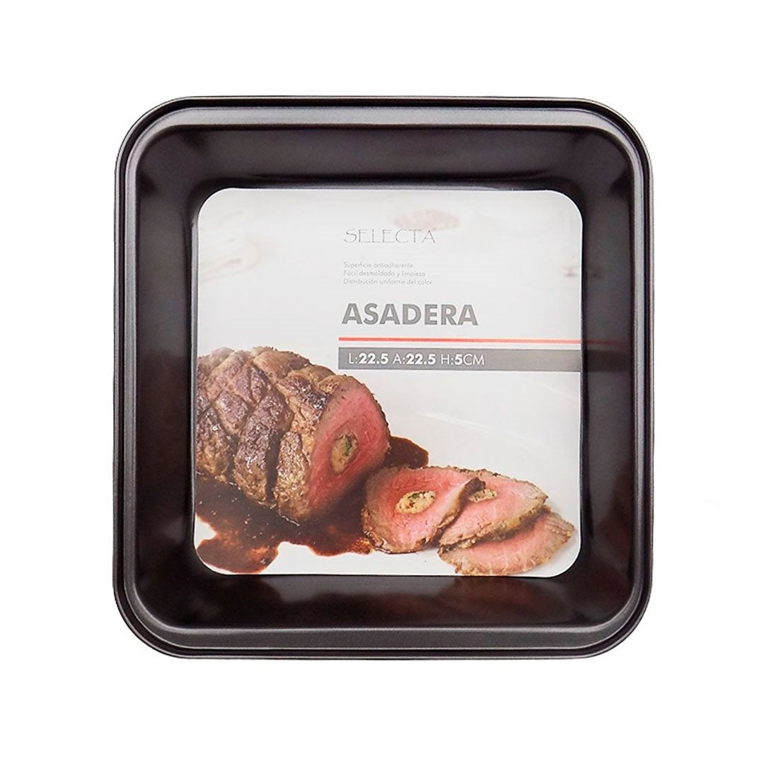 ASADERA CUAD 23X23X5CM ANTIADHERENTE SELECTA