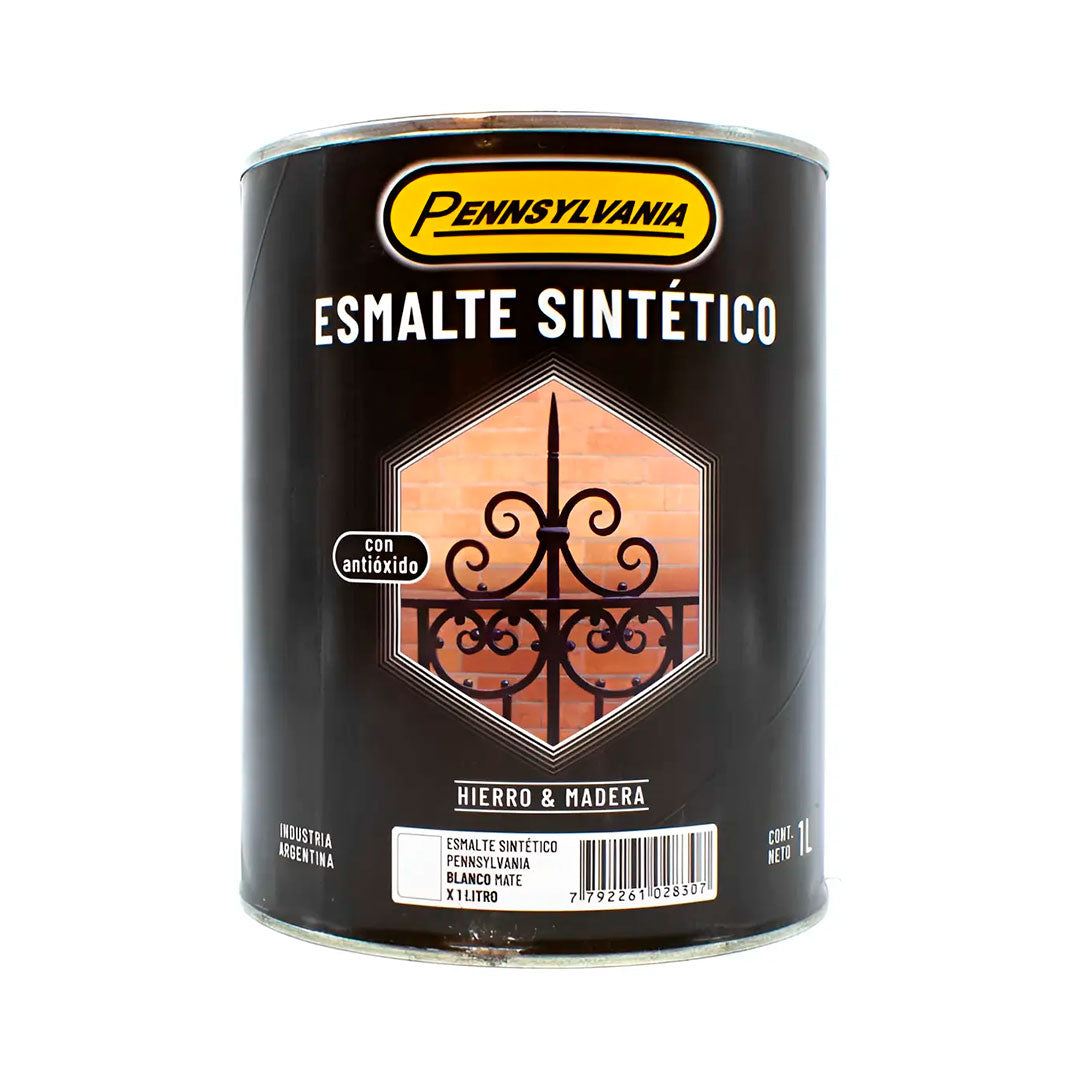 ESMALTE SINTETICO 1 LITRO BLANCO MATE PENNSYLVANIA