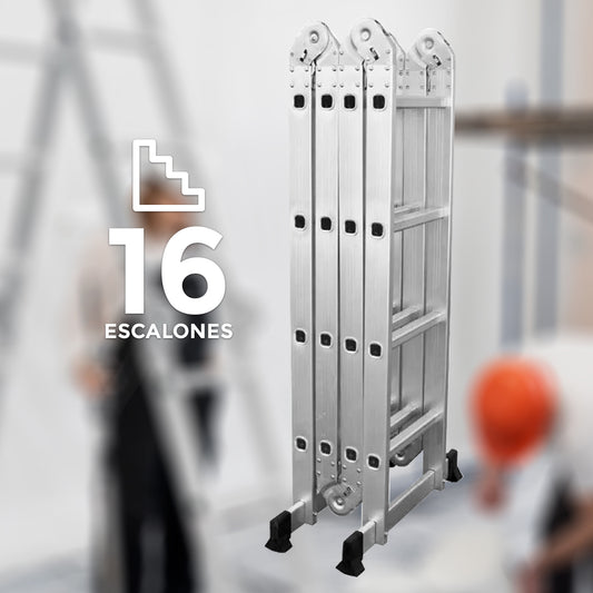 ESCALERA DE ALUMINIO MULTIFUNCIONAL 4.7MTRS LH1671