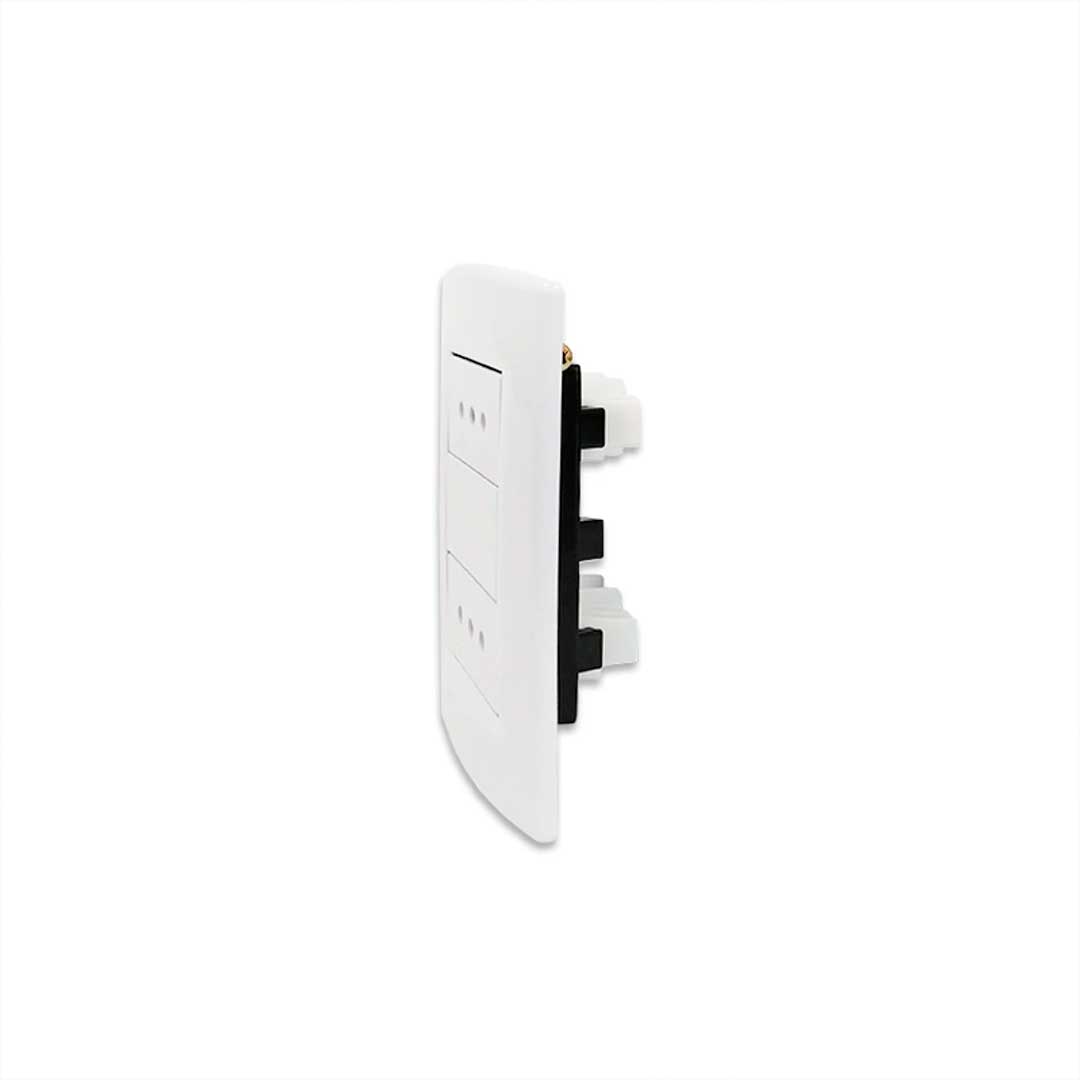 PLAQUETA SICA 2TOMA CORR. 3 EN LINEA BCO SK3466