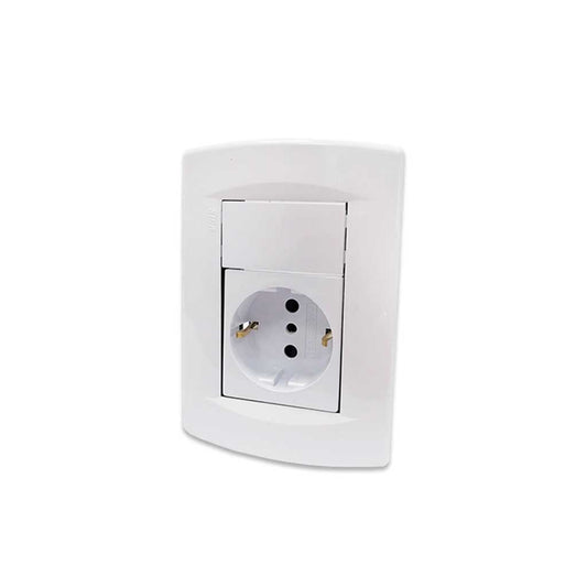 PLAQUETA SICA 1 SCHUKO BCO SK3479