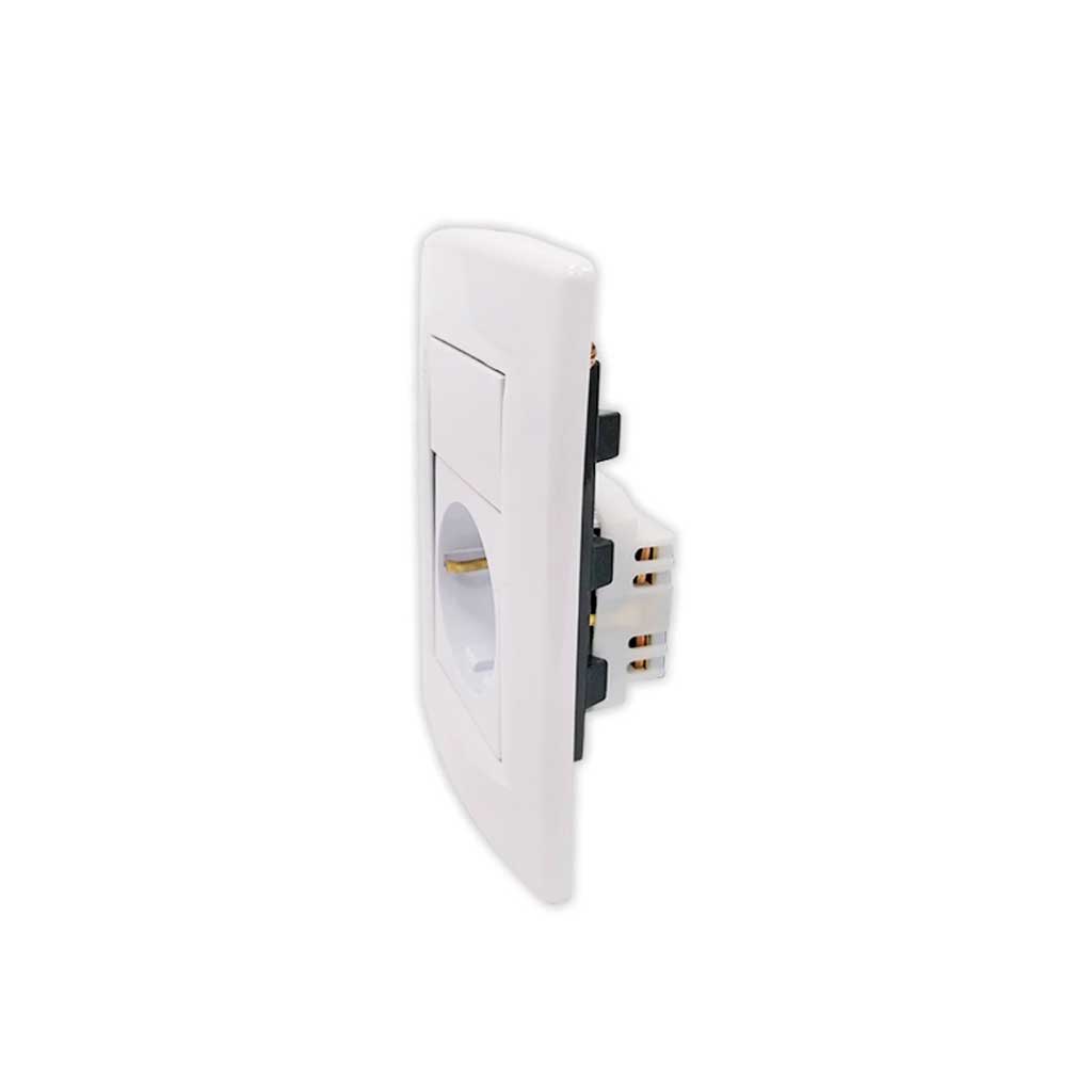 PLAQUETA SICA 1 SCHUKO BCO SK3479