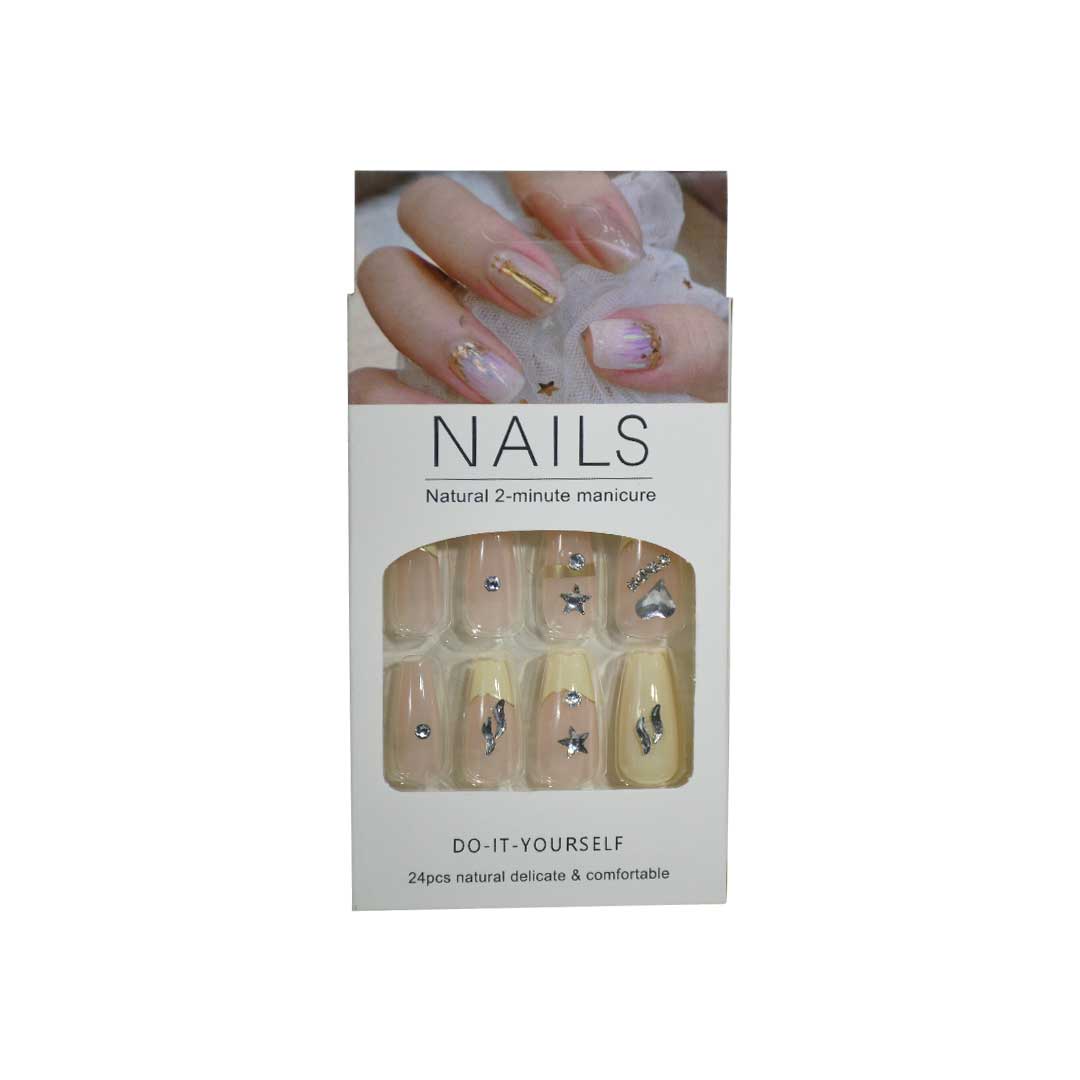 SET UÑAS ACRILICAS D/VARIOS NATURAL 12PZ LH-5460