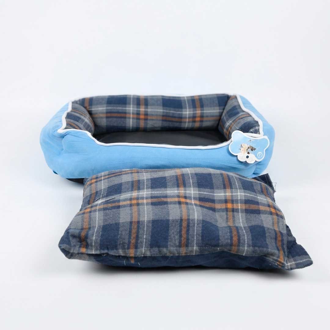 CAMA RECTANGULAR P/MASCOTA 42X30 CUADROS LH-5166