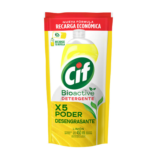 DETERGENTE CIF BIOACTIVE LIMON DOYPACK 450ML