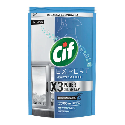 LIMPIAVIDRIOS CIF VIDRIOS EXPERT DOYPACK 900ML