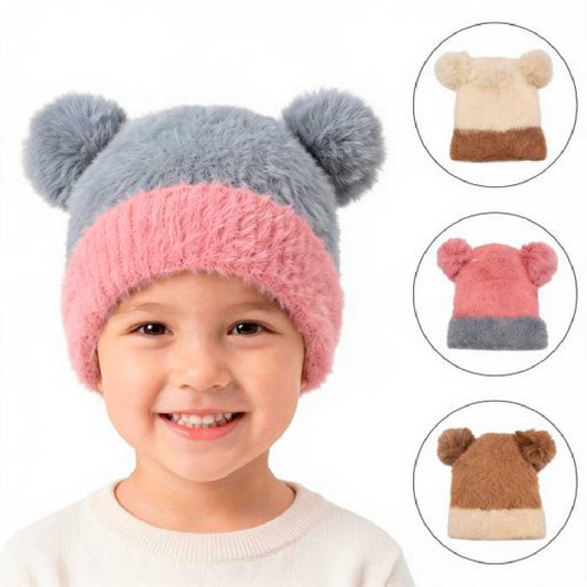 GORRO TEJIDO INFANTIL OREJITAS COLORES HU0615