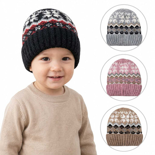 GORRO TEJIDO INFANTIL ROMBOS COLORES HU0617