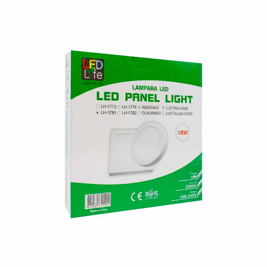 PLAFON 18W REDONDO LUZ FRIA LED LIFE LH-1781
