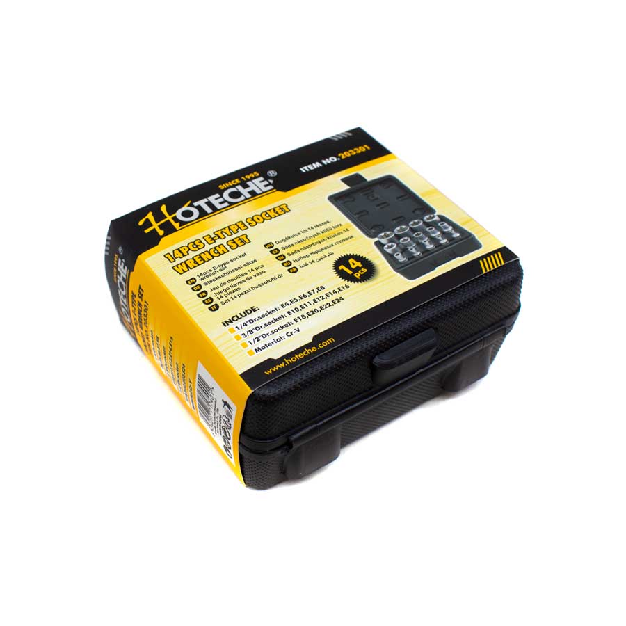 DADOS 14PZ T/ESTRELLA 1/4-3/8-1/2 HOTECHE 203301