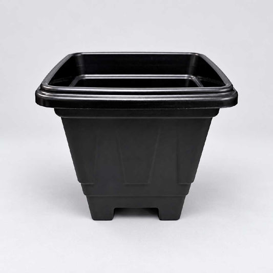 MACETA CUADRADA NEGRA 16LT 32*34CM