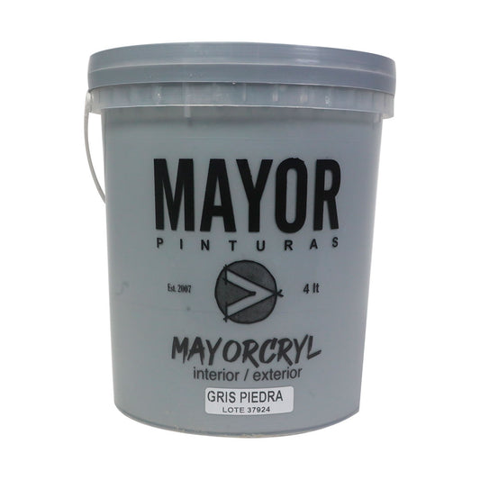 LATEX ACRILICO INTERIOR MAYORCRYL GRIS PIEDRA 3.6L