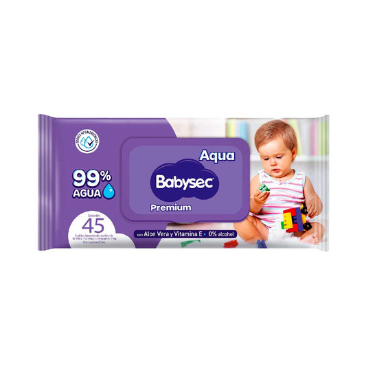 TOALLITAS HUMEDAS BABYSEC PREMIUM AQUA X45U