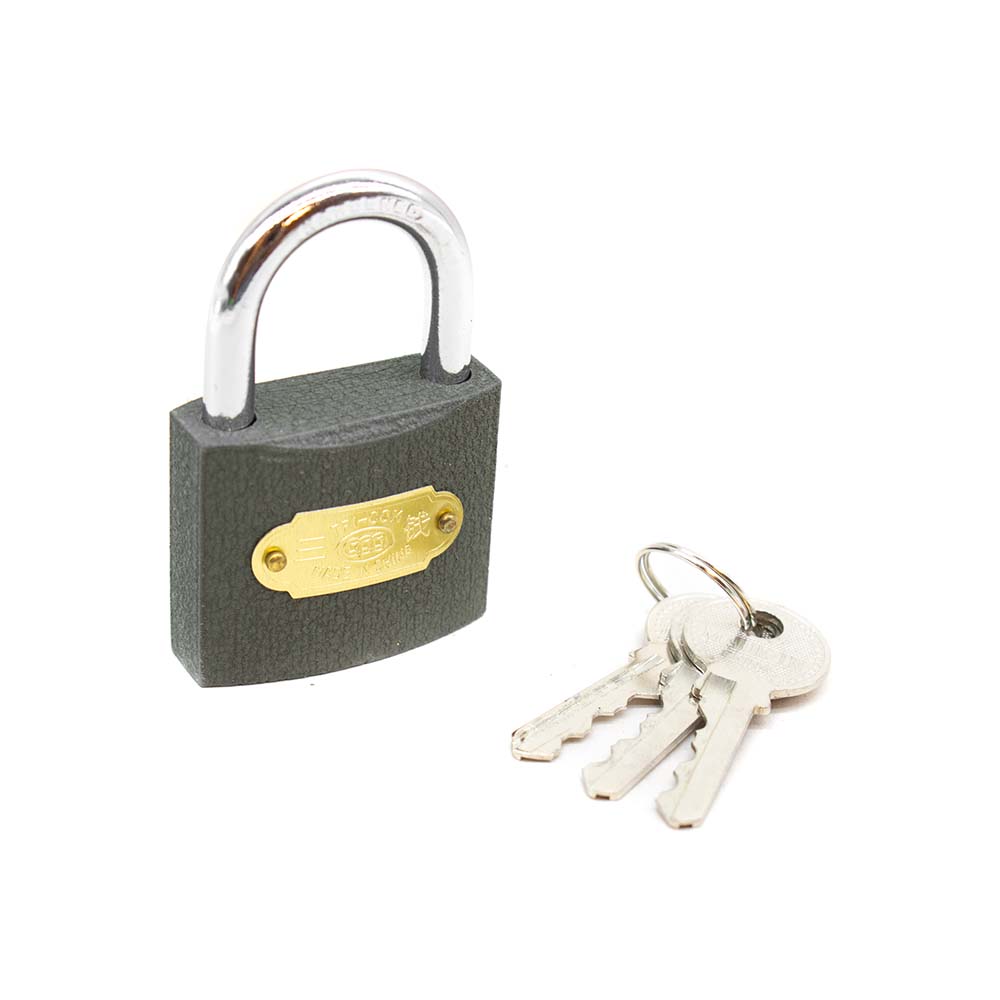 CANDADO DE HIERRO GRIS 38MM TRI-ROOM LH-1271