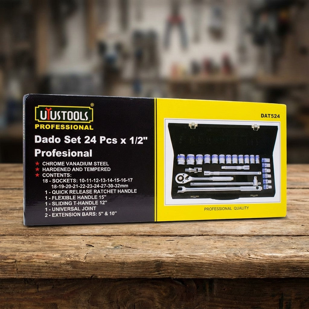 JUEGO DE DADO 1/2” 24 PZ 10-32MM UYUS DAT524