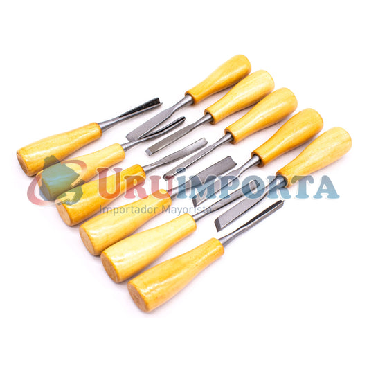 GUBIAS 12 PZ MANGO DE MADERA UYUSTOOLS GBU12M