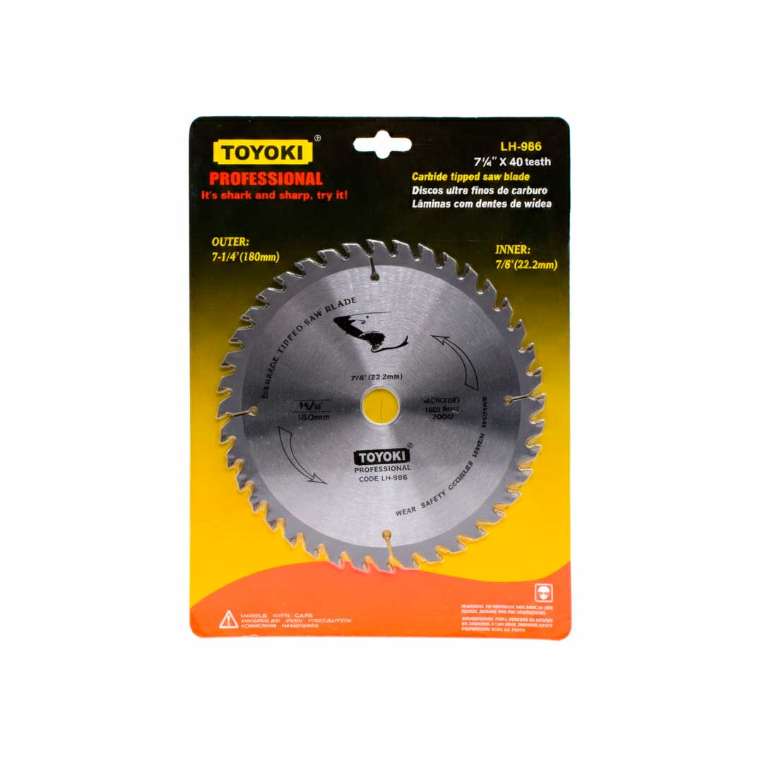 DISCO CORTE MADERA 7 1/4″ 40D TOYOKI LH-986