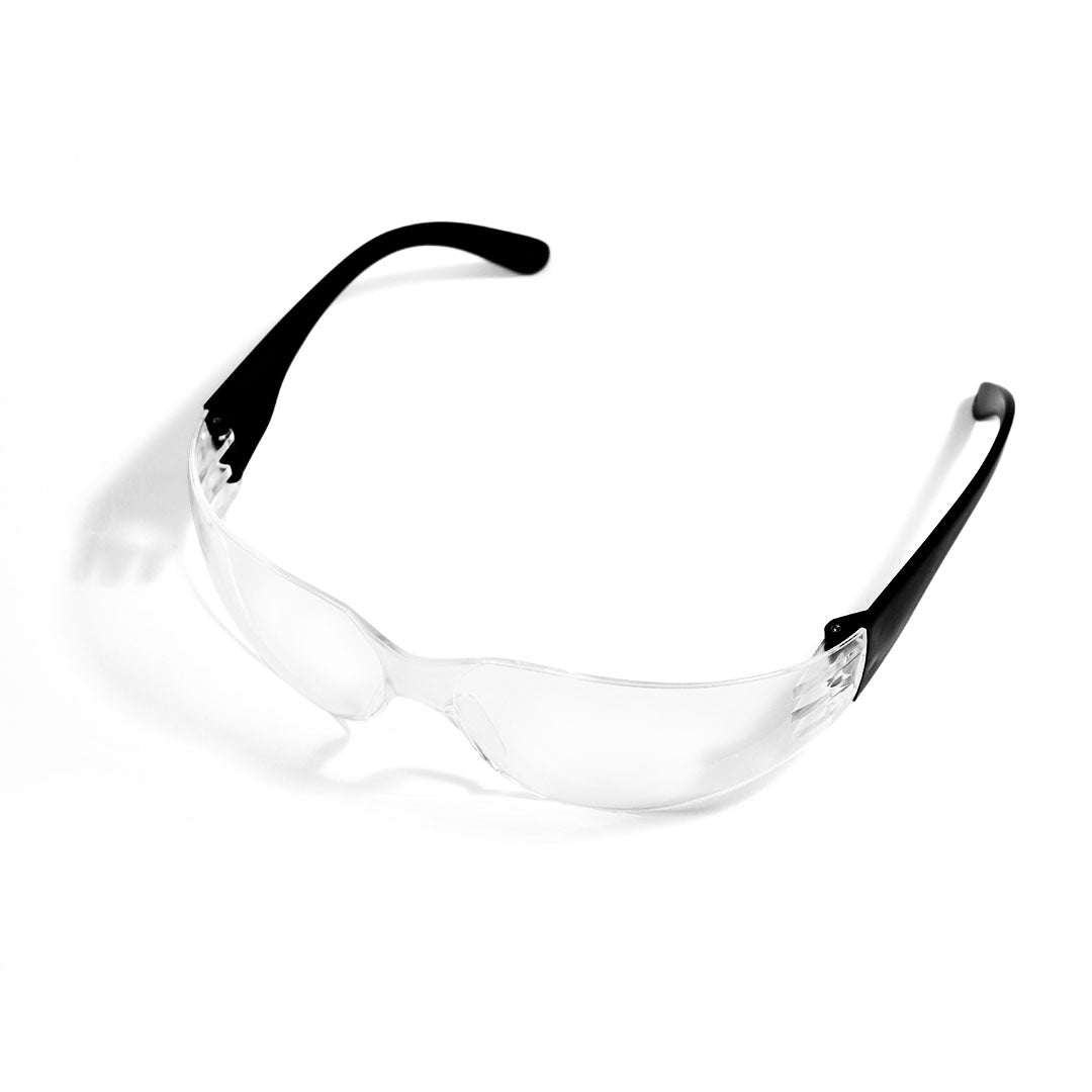 LENTE SEGURIDAD TRANSPARENTE PATILLA NEGRA LH-3177