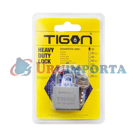 CANDADO TIGON TIPO PLATEADO 30MM LH-333