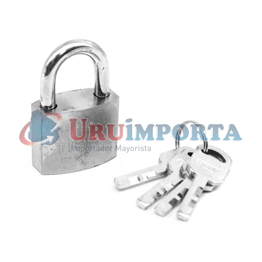 CANDADO TIGON TIPO PLATEADO 40MM LH-334