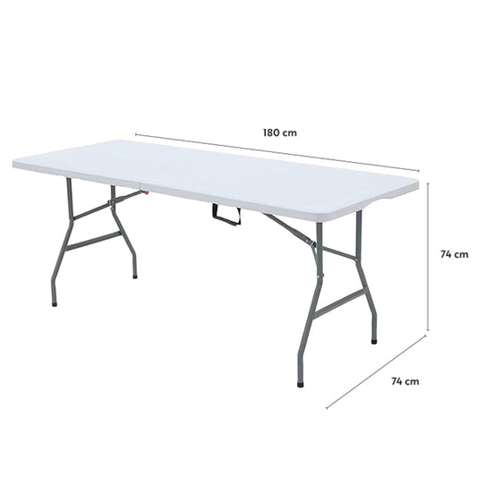 MESA PLEGABLE BLANCA 180X74X74 LH-4270
