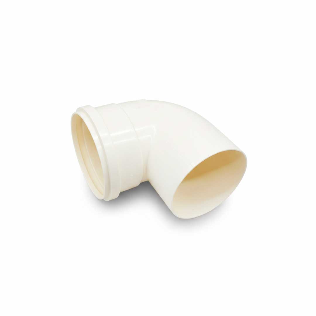 CODO 90 GRADOS 100MM BLANCO DE PVC KRONA K-619