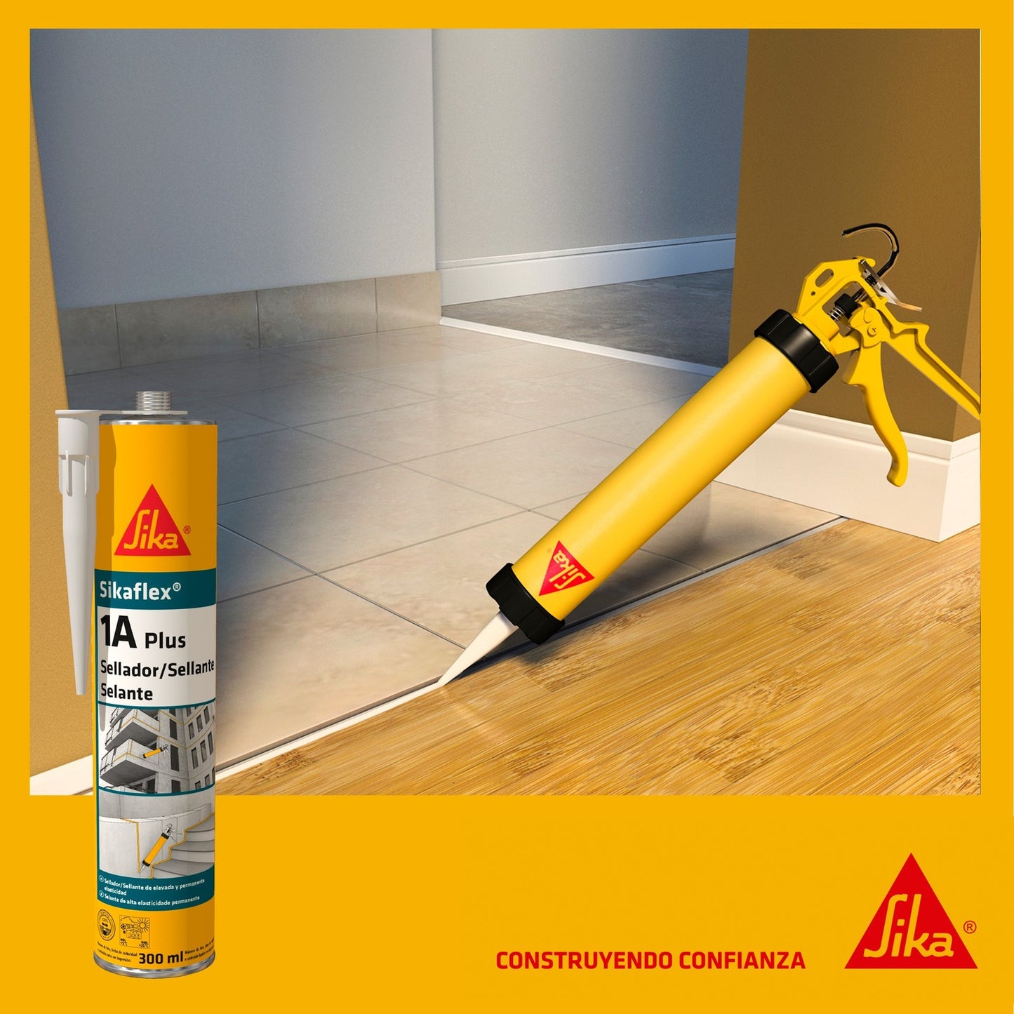 SELLADOR SIKAFLEX-1A PLUS GRIS 300CC