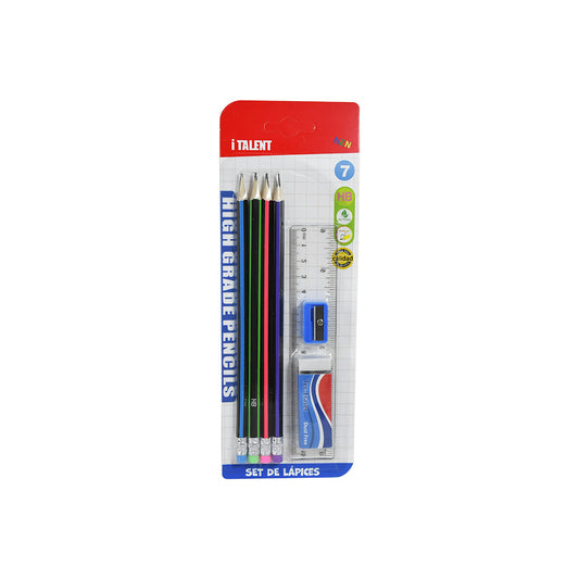 SET4LAPICES REGLA SACAPUNTA BORRADORBLISTER LH4497