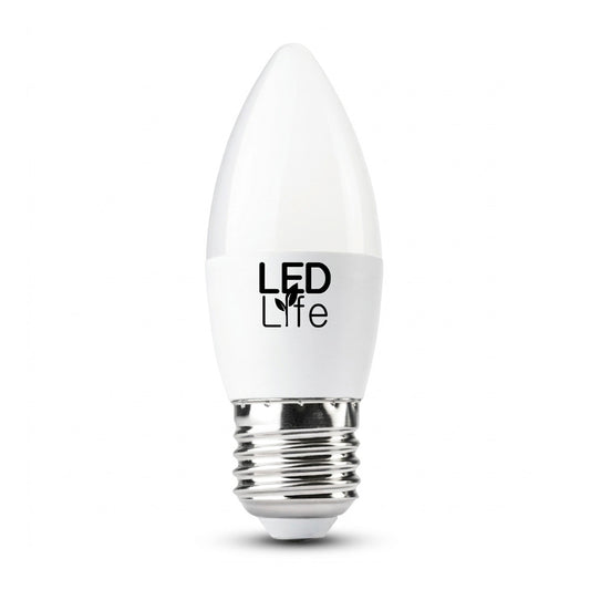 LAMPARA LED TIPO VELA 5W E27 FRIA LED LIFE LH-2227
