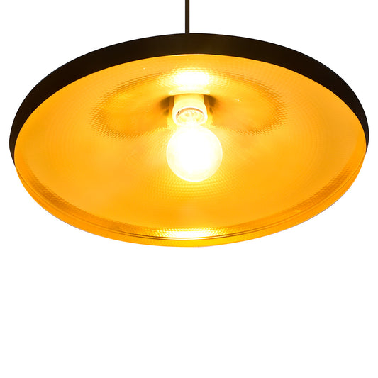 LAMPARA DE COLGAR PLANA NEGRO MATE LH-2312