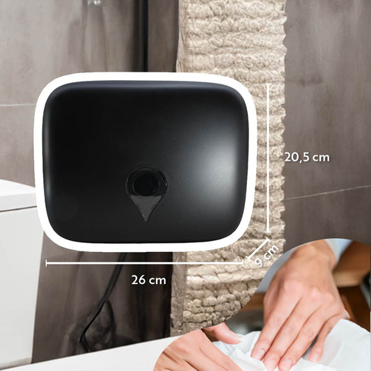 PORTA TOALLITAS PLASTICO NEGRO LH-3792