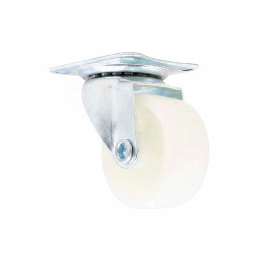 RUEDA PLASTICA BLANCA 3″ BASE METAL GIRATOR LH-560