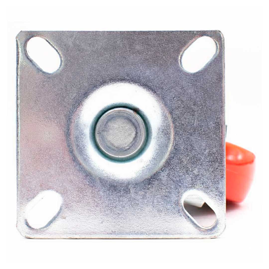 RUEDA ROJA C/BASE METALICA 3″ GIRATORIA LH-563