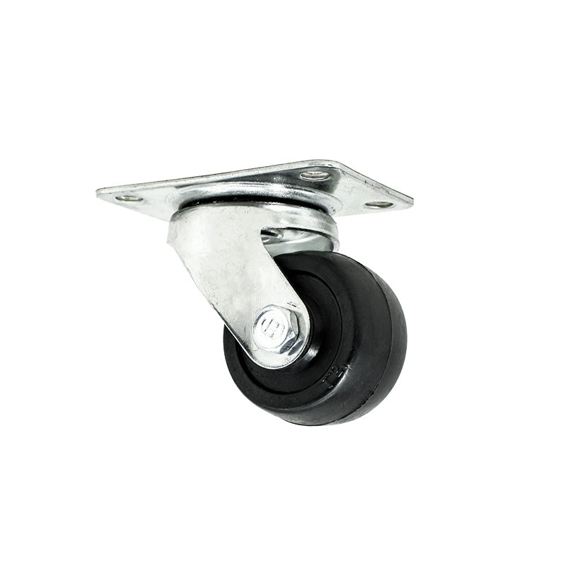 RUEDA NEGRA BASE METALICA 1 1/2″ GIRATORIA LH-564