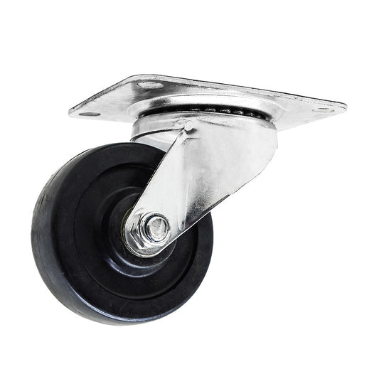 RUEDA NEGRA BASE METALICA 3″ GIRATORIA LH-567