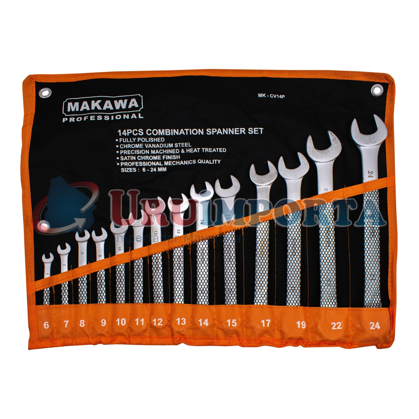 LLAVE COMBINADA 14PZ 6-24MM MAKAWA MK-CV14P