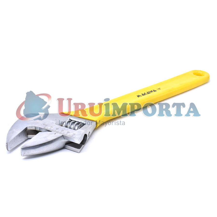LLAVE AJUSTABLE 18″ MANGO AMARILLO MAKAWA MK-013