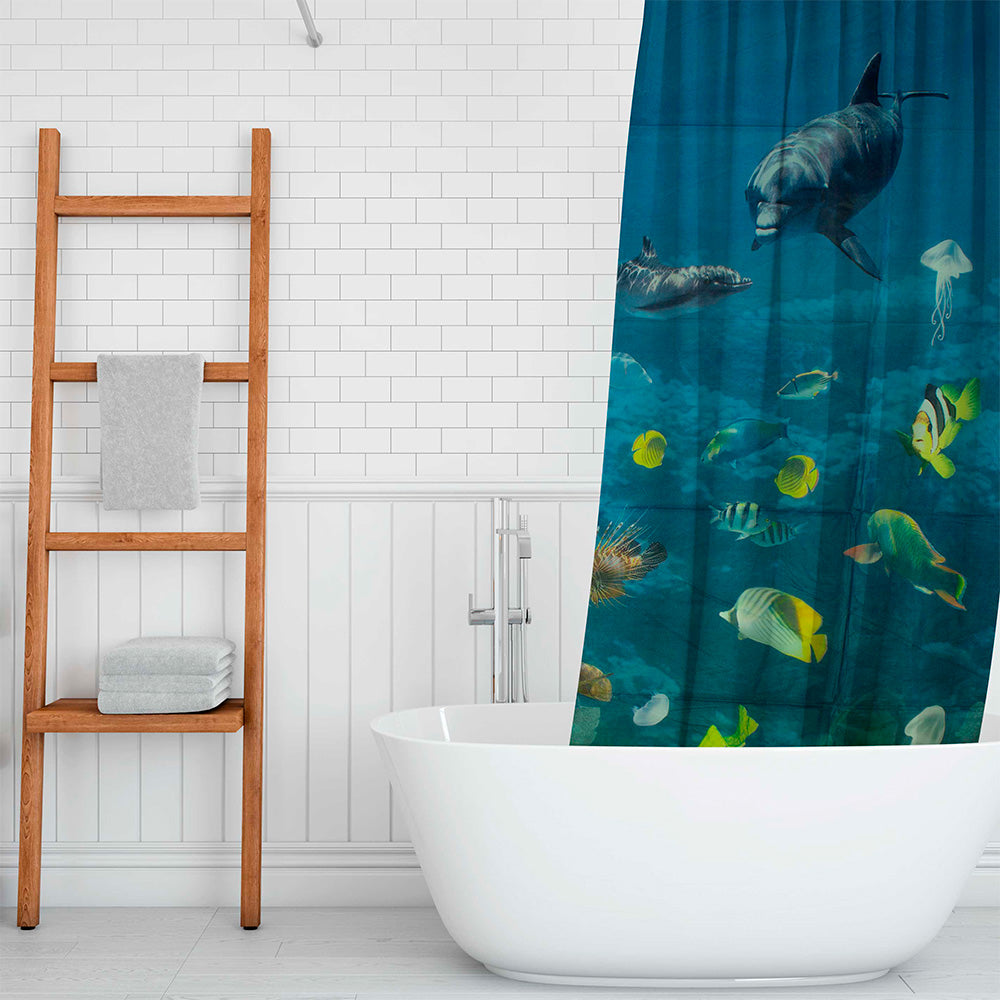 CORTINA PARA BAÑO ESTAMPADA 1.80M X 180CM LH-837