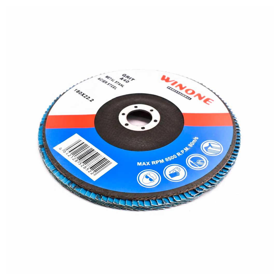 DISCO DE LIJA 4 1/2” METAL GRANO 40 WINONE LH-2136