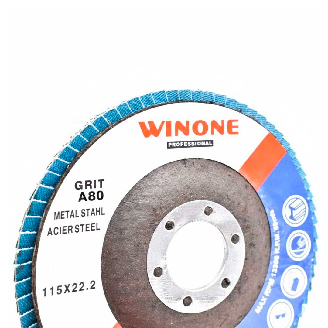 DISCO DE LIJA 7 1/4” METAL GRANO 80 WINONE LH-2138